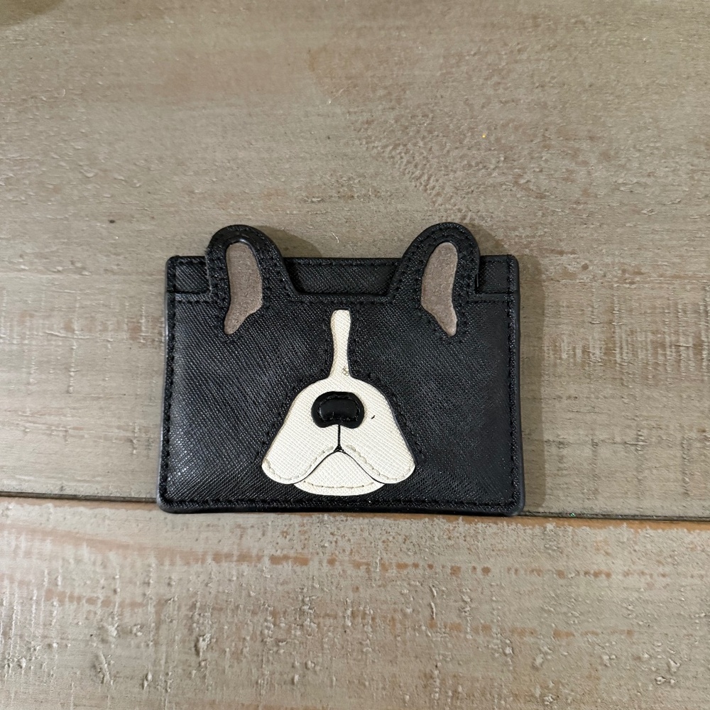 kate spade new york Ma Chérie Antoine Appliqué Card Case (French Bulldog)